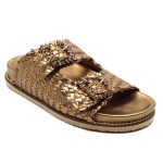 INUOVO slipper goud tressé 395010